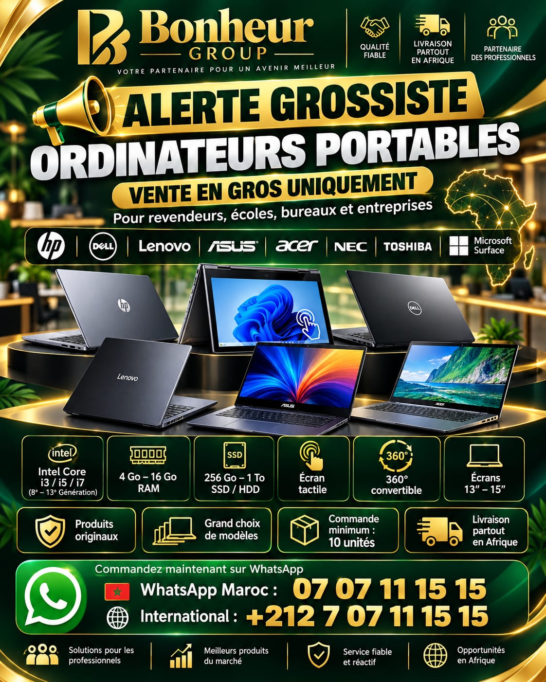 Ordinateurs portables – Vente en gros
